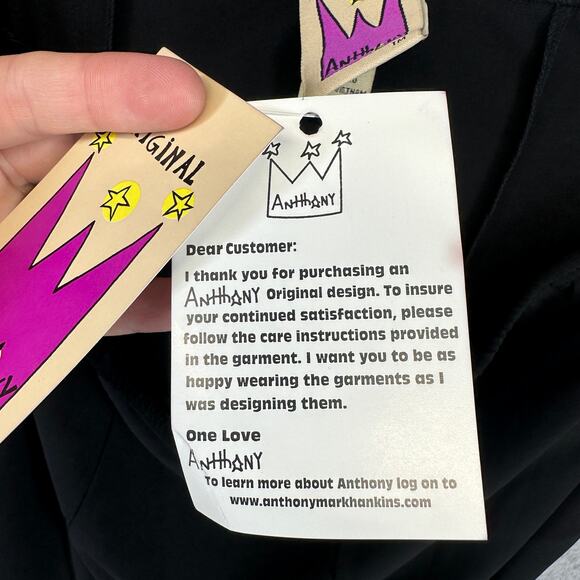 Antthony Original Skirt Womens Small Black Elastic Waist Pull On Midi Pockets - Picture 8 of 13